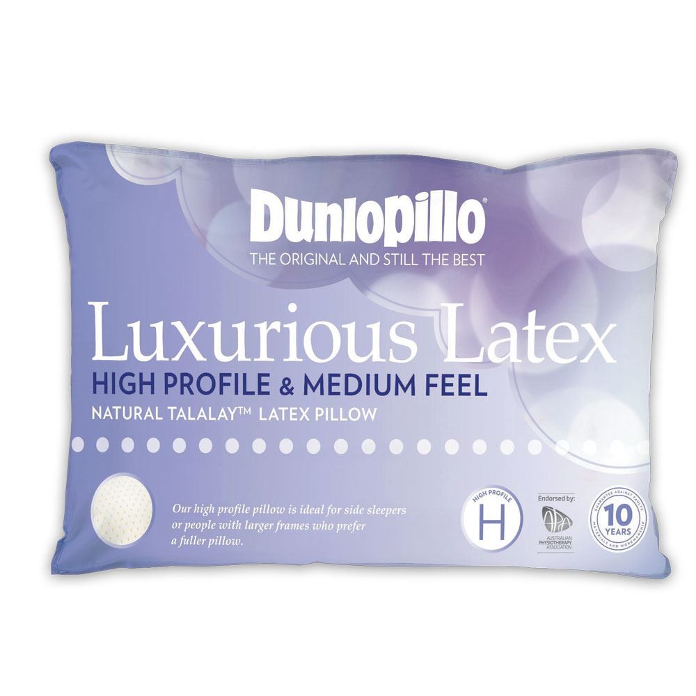 Dunlopillo High Proﬁle Medium Natural Talalay Latex Pillow