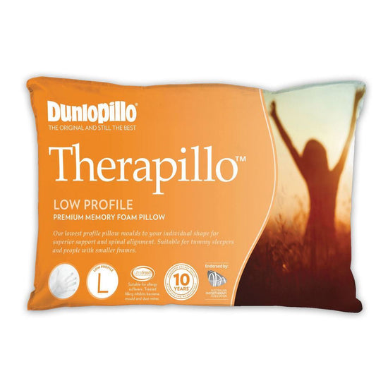 Therapillo Low Profile Premium Memory Foam Pillow