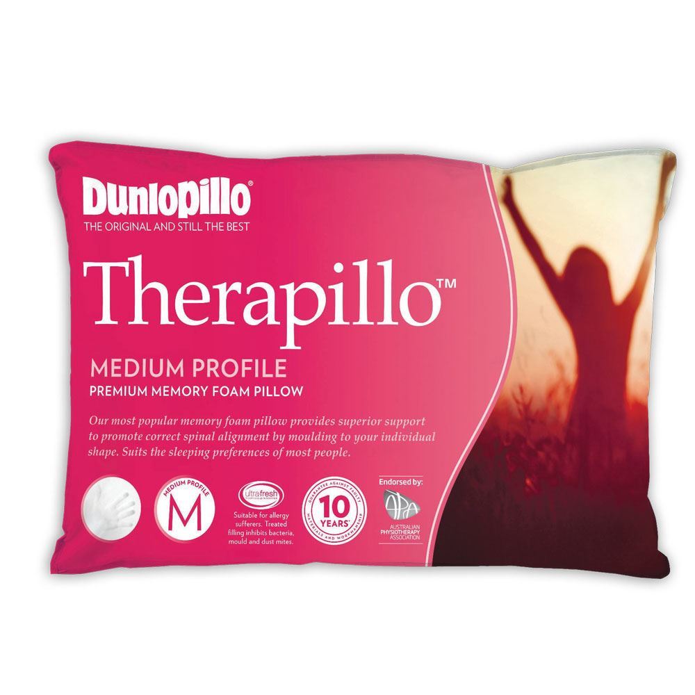 Therapillo Medium Profile Premium Memory Foam Pillow