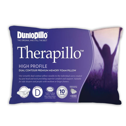 Therapillo High Profile Dual Contour Premium Memory Foam Pillow