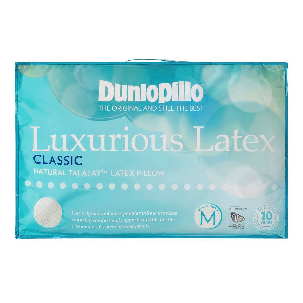 Dunlopillo Medium Profile Medium Firm Natural Talalay Latex Pillow